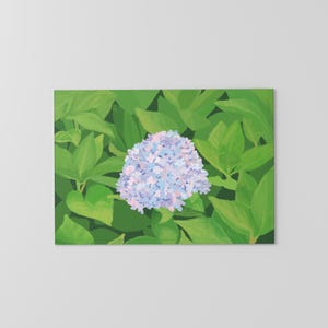 Carte postale numérique JPG avec hortensias - oeuvres d'art florales imprimables pour lettres et décoration d'intérieur à faire soi-même (A6 - 105 x 148 mm)