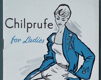 Vintage 1950s women's underwear catalogue Chilprufe for Ladies UK 50s pure wool lingerie combinations dressing gowns house coats nightwear