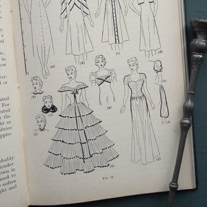 Designing and Planning Clothes vintage 1930s 1940s book Women's Institute of Domestic Arts 30s 40s fashion history costume fashion drawing