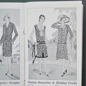 Vintage 1920s sales brochure women's clothing D. H. Evans Inexpensive Frocks for Tennis and River 20s shop catalogue women's fashions image 4