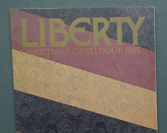 Liberty Christmas Catalogue 1985 vintage 1980s Liberty of London mail order catalogue - 80s textiles fashions scarves men's ties etc.