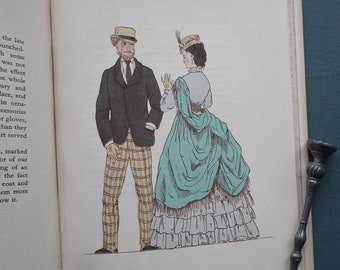 English Costume of the Nineteenth Century 1929 - vintage 1920s book - history of fashion dress - Iris Brooke James Laver 1st edition DJ HB