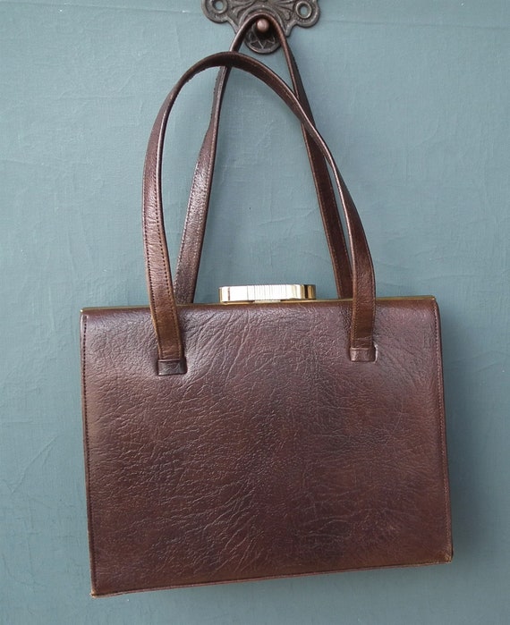 Vintage 1950s 1960s kelly style handbag bag purse… - image 3
