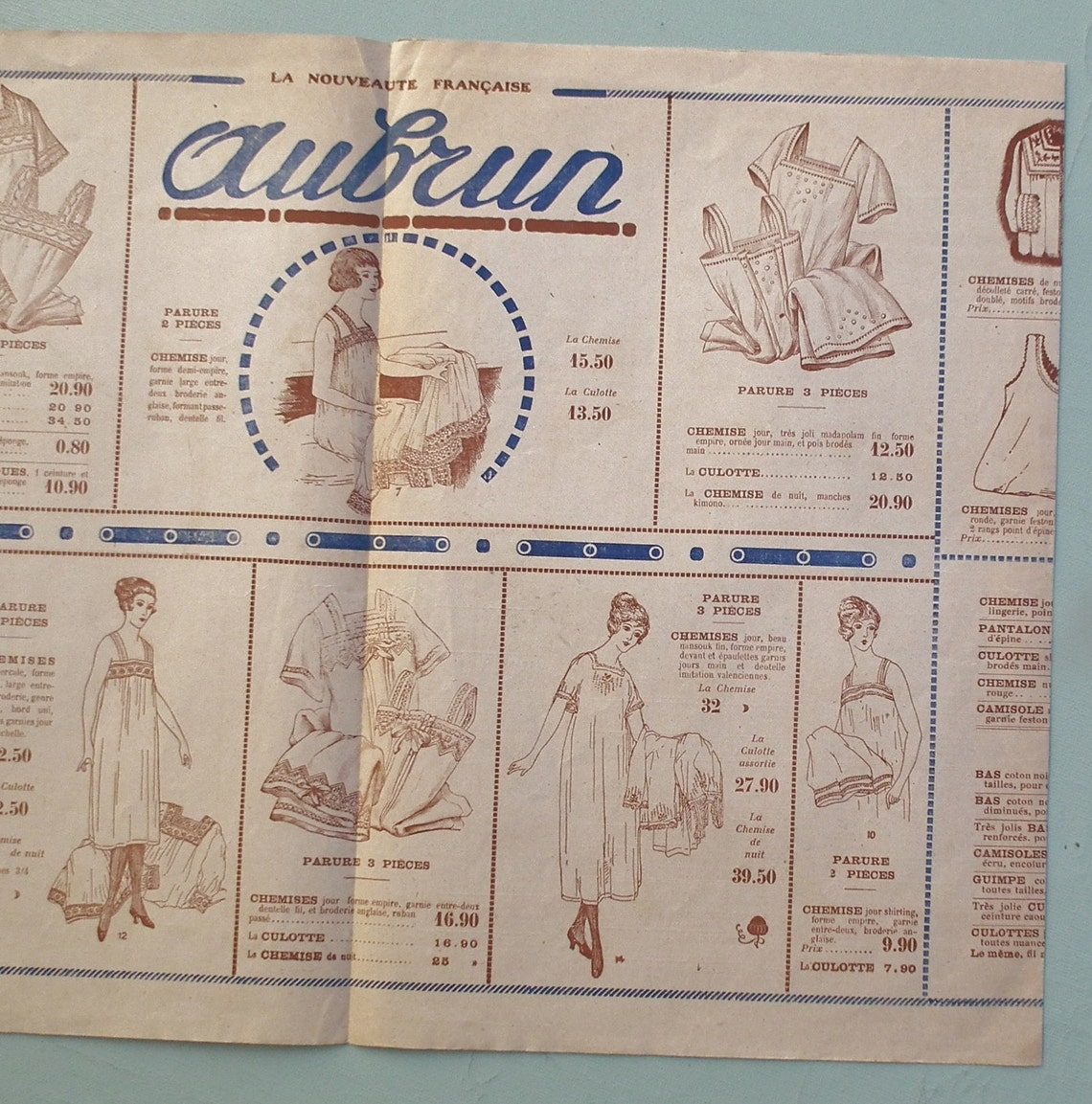 Antique French Shop Brochure Catalog 1910 1920s Fashion Underwear