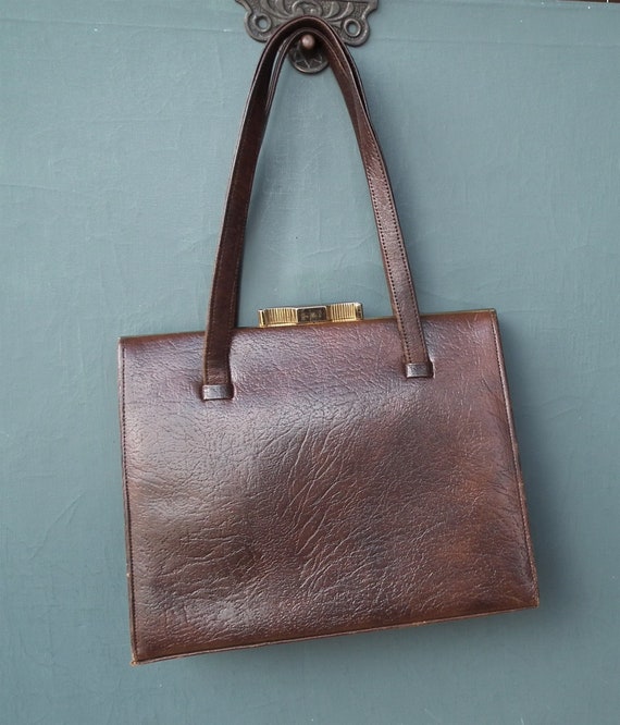 Vintage 1950s 1960s kelly style handbag bag purse… - image 4