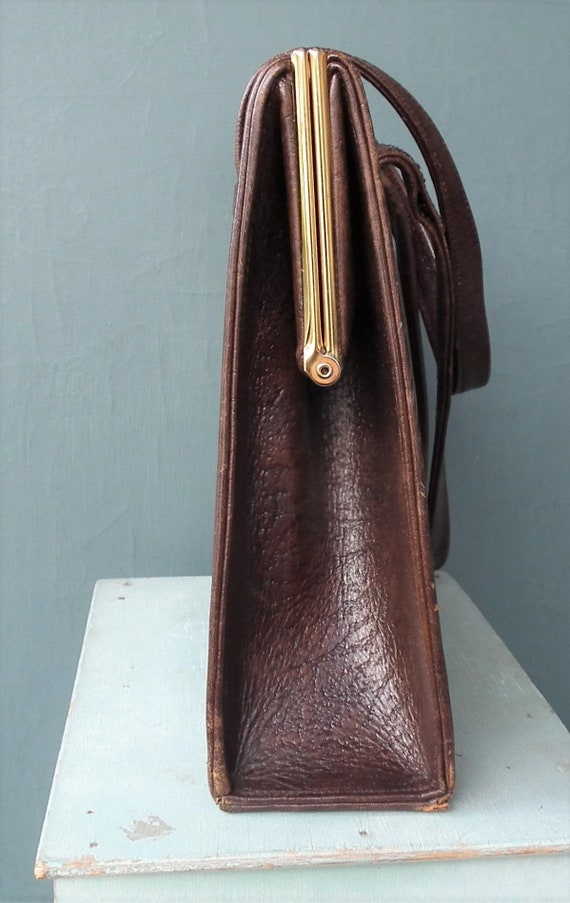 Vintage 1950s 1960s kelly style handbag bag purse… - image 6