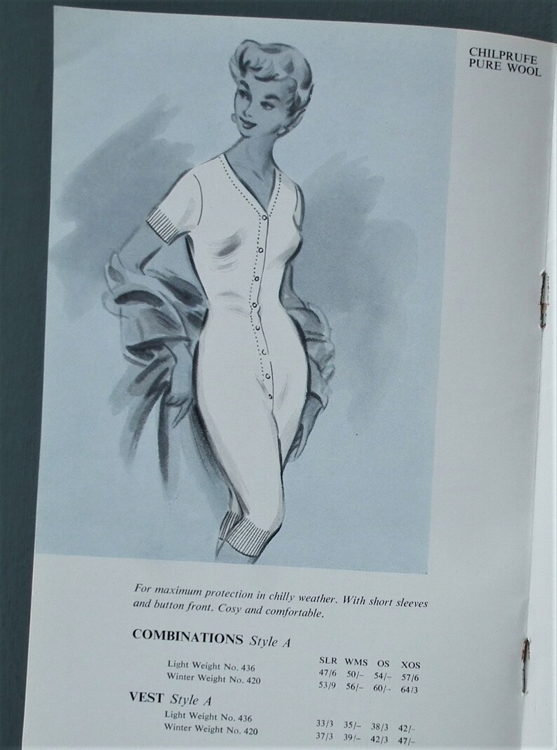 Vintage 1950s Women's Underwear Catalogue Chilprufe for - Etsy