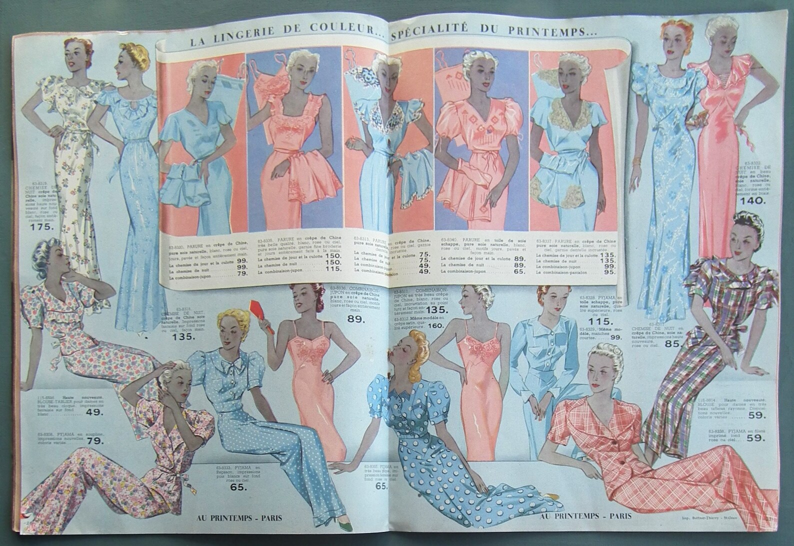 Vintage 1930s French Shop Catalogue Au Printemps 1938 Paris Store