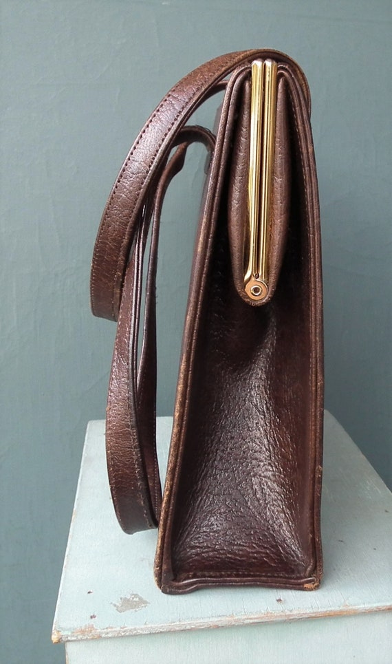 Vintage 1950s 1960s kelly style handbag bag purse… - image 5