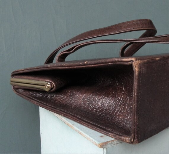 Vintage 1950s 1960s kelly style handbag bag purse… - image 9