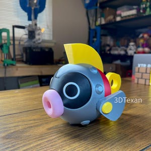 Mario Mecha Cheep Cheep Mechanical Robot Style Fish Foe 3D Printed Nostalgia Gamer Gift 5&quot;