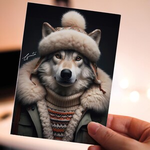 Postkarte Wolf "Greta"