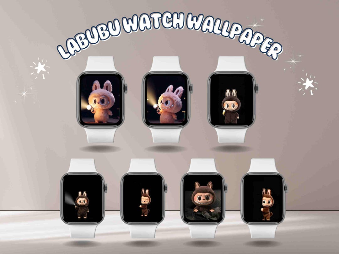Labubu in the Dark Apple Watch Face Sets of 7 | 3D La Boo-boo Apple ...