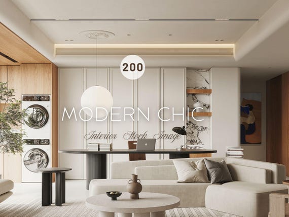 Beige Modern Condo Stock photo | Japandi Interior design template Real Estate Marketing Bundle Custom House portrait luxury real estate Kit