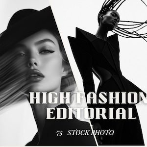 Elegante retrato editorial de moda Inspirado en Vogue Imagen en blanco y negro Retrato de estudio de alta gama Moda sofisticada Fotografía
