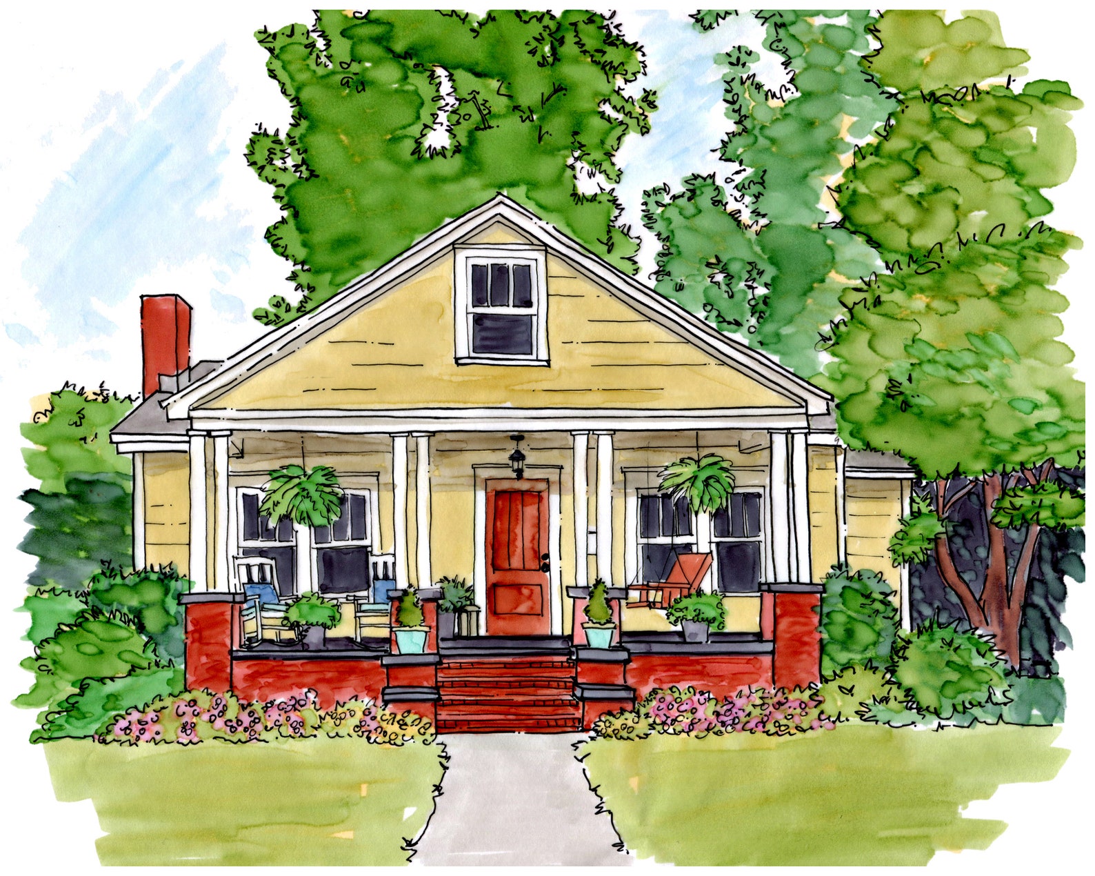 Image showcasing Home Rendering a Custom Artistic Architectural Perspective of Your Home ...
