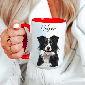 Custom Pet Mug with Photo & Name | Personalized Dog and Cat Mug | Gift for Dog Moms, Cat Dads, Pet Memorial Mug, Digital Pet Portrait