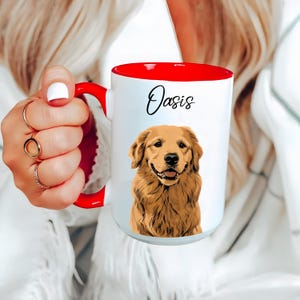 Custom Color Pet Mug with Photo, Personalized Dog & Cat Mug, Unique Coffee Cup for Pet Lovers, Pet Mugs Dog Mom Mug Cat Dad Mug New Dog Mug