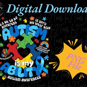 Autismus ist meine Fähigkeit PNG, Autismus PNG, Autismus T-Shirt Design, Autismus Bewusstsein T-Shirts, Autismus Bewusstsein T-Shirt PNG