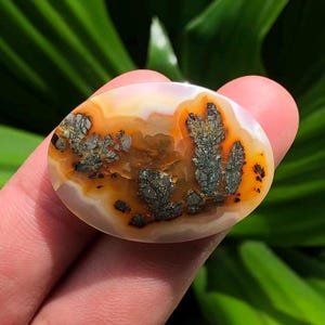 Markasit Cabochon mit Metallic Pyrit | Organisch gemusterter Stein für handgemachten Schmuck