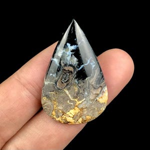 精巧な化石ヤシの根のカボション – ハンドメイドジュエリーのための