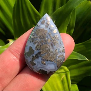 Einzigartiges Markasit Stein Cabochon - Erdige Töne für Artisan Schmuck Projekte