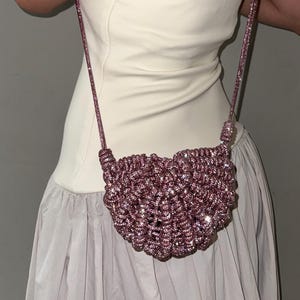 Sparkly shoulder Shell Bag for women| Handmade Mini Clutch for Parties | Seashell purse gift