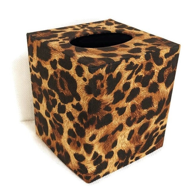 Leopard Square Tissue Box Cover