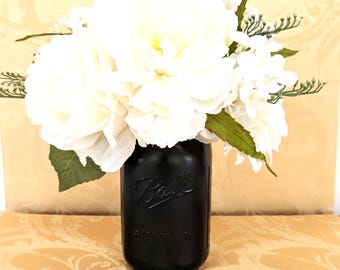 Black Mason Jar, Wedding, Shower, Birthday, Anniversary