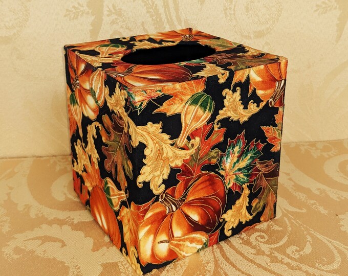 Pumpkin Fall Tissue Box Cover Etsy
