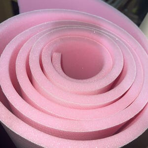 Pink sew foam upholstery first quality 1/2" craft padding w/scrim backing 55"