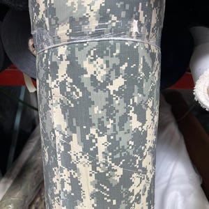 Acu digital camo 65/35 poly cotton ripstop fabric 64" wide - by yard
