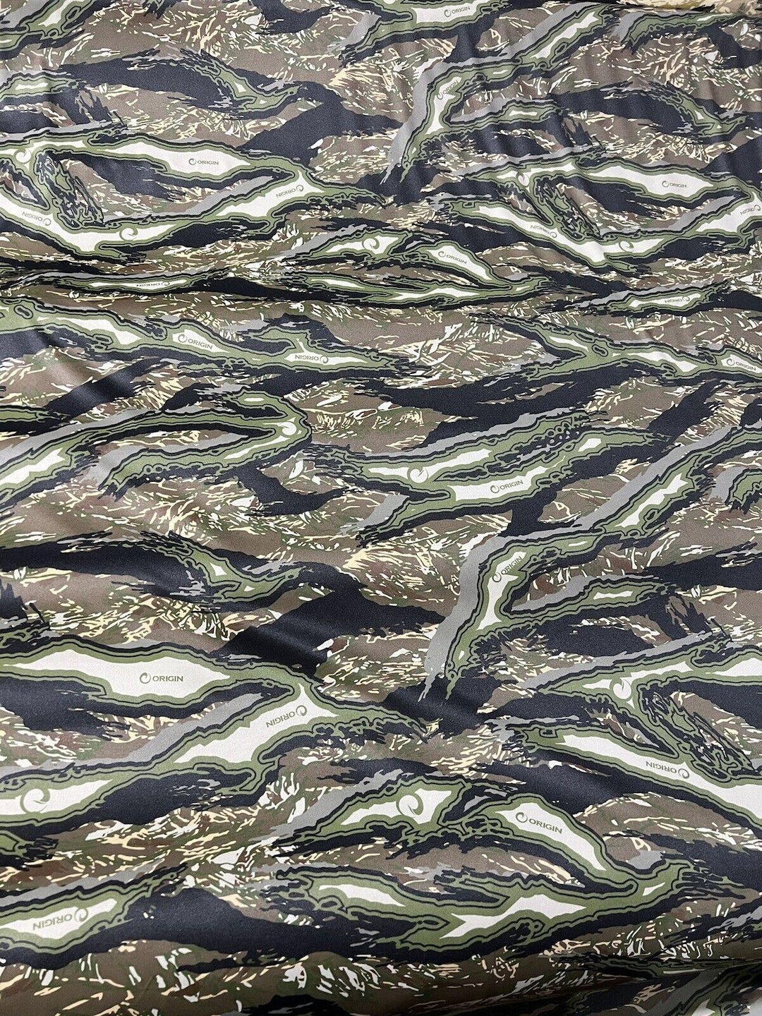 Woodland Origin Raptor Taffeta Spandex Camo Polyester Fabric 60” With ...