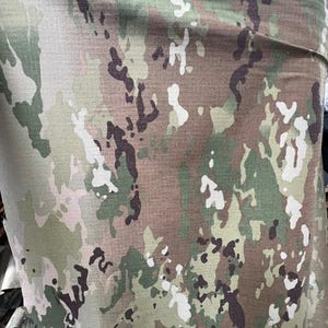 Ocp scorpion camo nyco nomex fr ripstop fabric soft hand military bty 64"