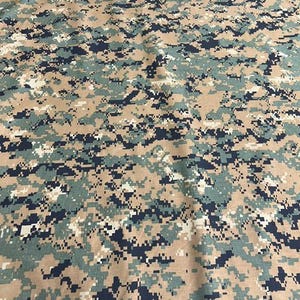 Marine digital marpat taslan military camo polyester fabric 62" bty