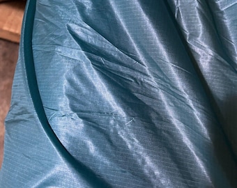Teal/light blue nylon ripstop (dwr) fabric 70 denier 64” repel camping tent