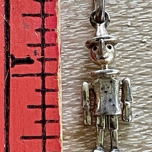 Vintage Sterling Silver Articulated Pinocchio Charm Hallmarked 925 Italy  1 1/2” Long with moving arms and legs