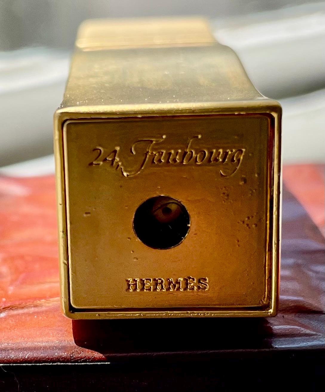 Miniature Vintage 24 Fauborg by Hermes Refillable Gold Jewel Spray