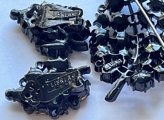 Vintage Statement Designer Signed Lisner Japanned… - image 5