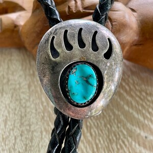 Vintage Native American Sterling Silver Shadow Box Bear Claw Paw