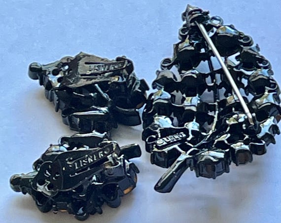 Vintage Statement Designer Signed Lisner Japanned… - image 6