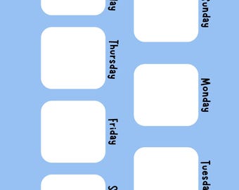 Daily Schedule - 7 days of the week