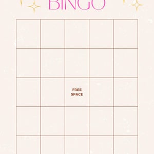Modelli di bingo del 2025, cartelle del bingo fai da te estetiche da realizzare da soli, con gli amici o con il partner.