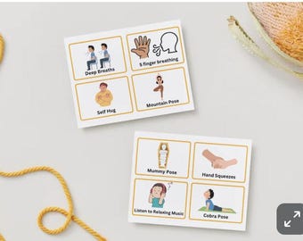 Tarjetas de mindfulness para niños - Tarjetas recortables, impresión digital