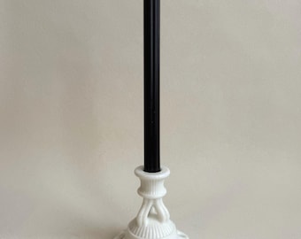 Vintage Westmoreland Doric Lace Milk Glass Candlestick Holder | White Milk Glass Candle Holder | 4.5 Inch Tall