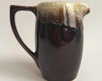 Vintage Pfaltzgraff Creamer Pitcher Brown Drip Glaze Stoneware Rustic Farmhouse Pottery
