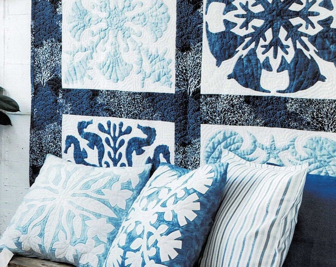 Japanese Patchwork Quilt Pattern Book for Hawaiian Quilt, Quilting