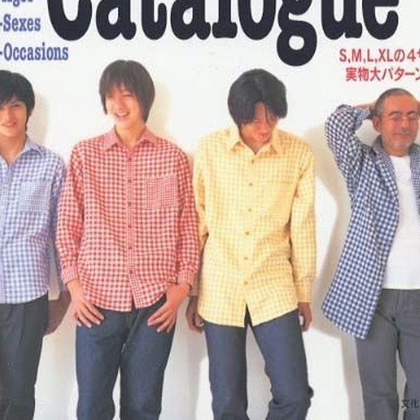 Men's Shirts Catalogue by Kurai Muki - Japanese Sewing Pattern Book for Men Clothing, Easy Sewing Tutorial, Slim Shirt, Aloha Shirt, B71