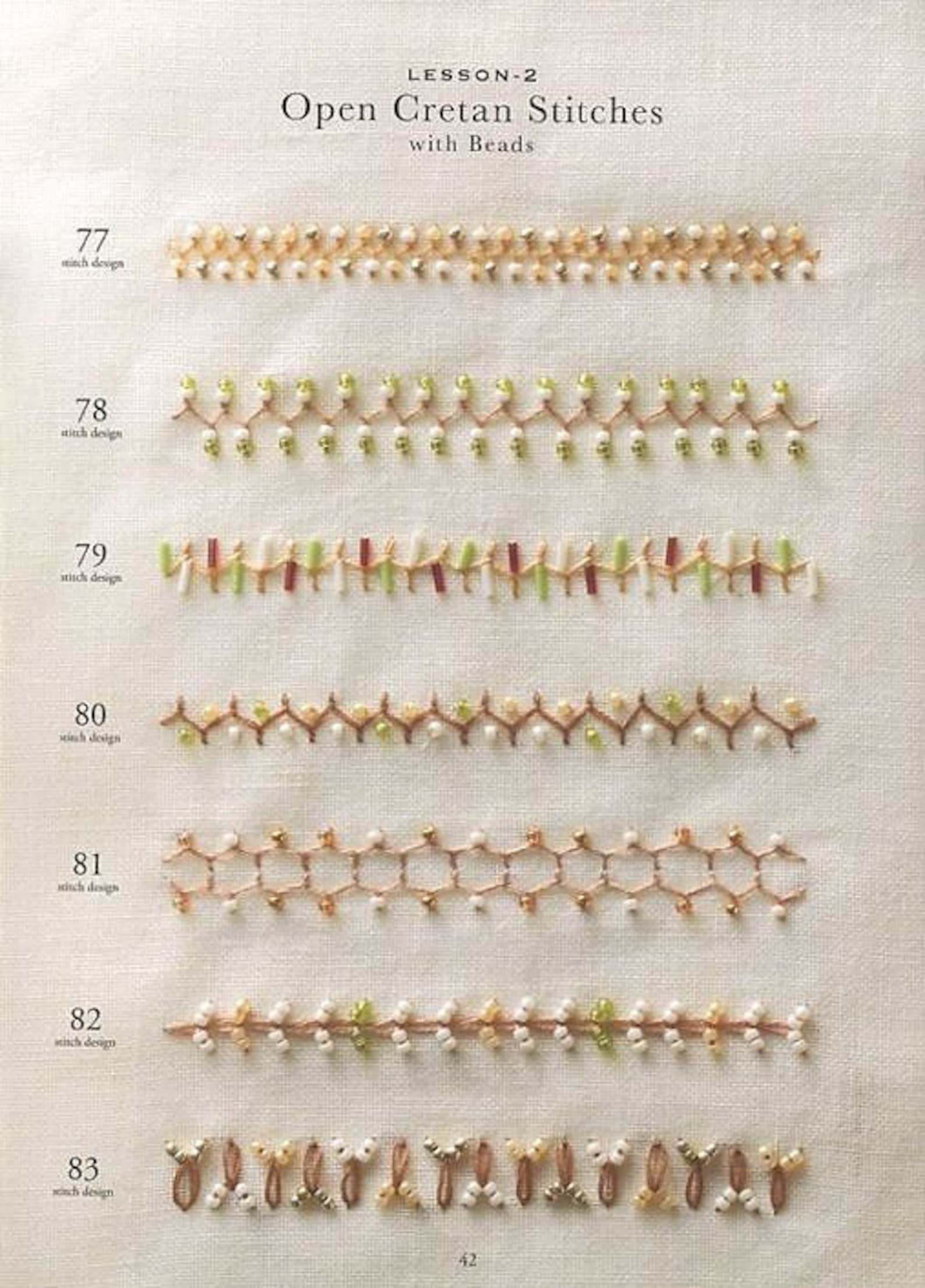 Bead Embroidery Samplers 130 Japanese Craft Book Yasuko Etsy