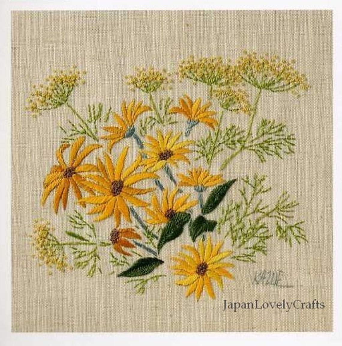 Embroidery of Garden Flowers Hand Embroidery Floral Design Etsy Canada